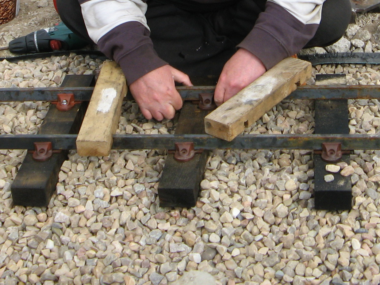 Home made wooden track gauges